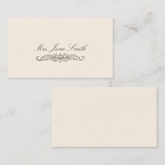 スクロビクトリアンール付き呼び出しカード コーリングカード (正面/裏面)