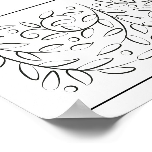 スクロフォーマルー葉グ結婚の座席表 ポスター (角)