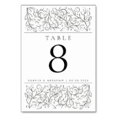 スクロフォーマルー葉ル白黒 テーブルナンバー (裏面)