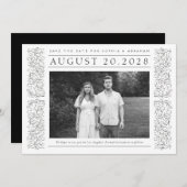 スクロフォーマルー離れグの（白黒） セーブザデート (正面/裏面)