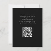 スクロフォーマルー離れル白黒結婚の写真 サンキューカード (裏面)