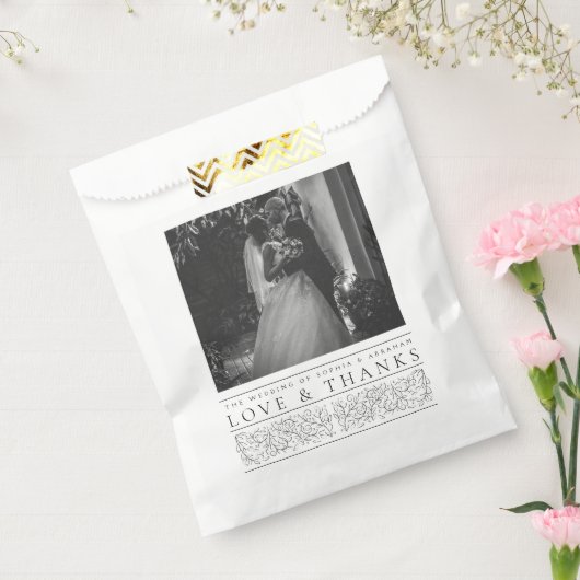 スクロフォーマルー離れル白黒結婚の写真 フェイバーバッグ (封をした状態)