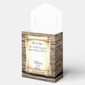 スクロユニークールとフェザーペンの結婚式の引き出物ボックス フェイバーボックス (オープン)