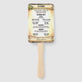 スクロユニークールとフェザーペンの結婚式 プログラム ハンドファン (裏面)