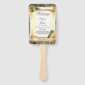 スクロユニークールとフェザーペンの結婚式 プログラム ハンドファン (正面)