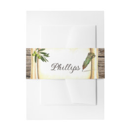 スクロユニークールとフェザーペン 招待状ベリーバンド