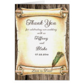 スクロユニークールとフェザーペ結婚ンのサンキューカード (正面)