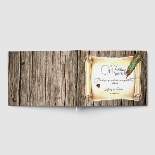 スクロユニークールとフェザーペ結婚ン ゲストブック (全面)