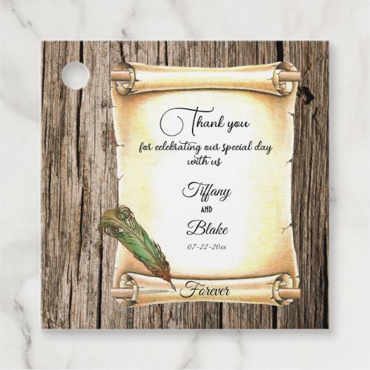 スクロユニークールとフェザーペ結婚ン フェイバータグ (正面)