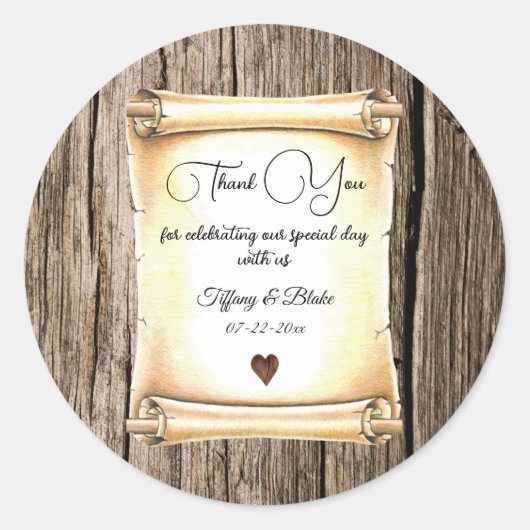 スクロユニークールとフェザーペ結婚ン ラウンドシール (正面)