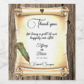 スクロユニークールとフェザーペ結婚ン ワインラベル (シングルラベル)