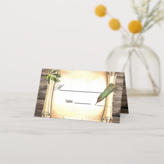 スクロユニークール&フェザーペンテーブル座席表 プレイスカード (正面)