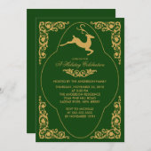 スクローエレガントルトナイダークリスマスパーティの招待状 招待状 (正面/裏面)