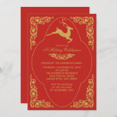 スクローエレガントルトナイダークリスマスパーティの招待状 招待状 (正面/裏面)