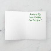 スクロージュアップホリデーおもしろいクリスマスカード シーズンカード (内部)