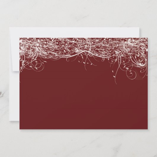 スクローリングつる植物の結婚式招待状 招待状 (正面)