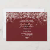 スクローリングつる植物の結婚式招待状 招待状 (裏面)