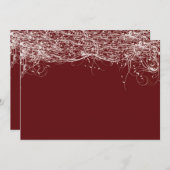 スクローリングつる植物の結婚式招待状 招待状 (正面/裏面)