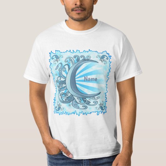 スクローリー三日月 Tシャツ (正面)