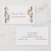 スクロールおよびバラ名刺 名刺 (正面/裏面)