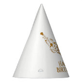 スクロールされたウッドギター誕生日 パーティーハット (左)