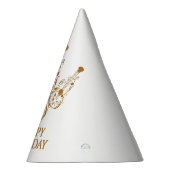 スクロールされたウッドギター誕生日 パーティーハット (右)