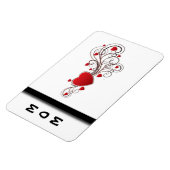 スクロールされたハート マグネット (左側)