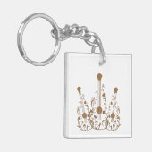 スクロールした木製ギター キーホルダー (正面左)