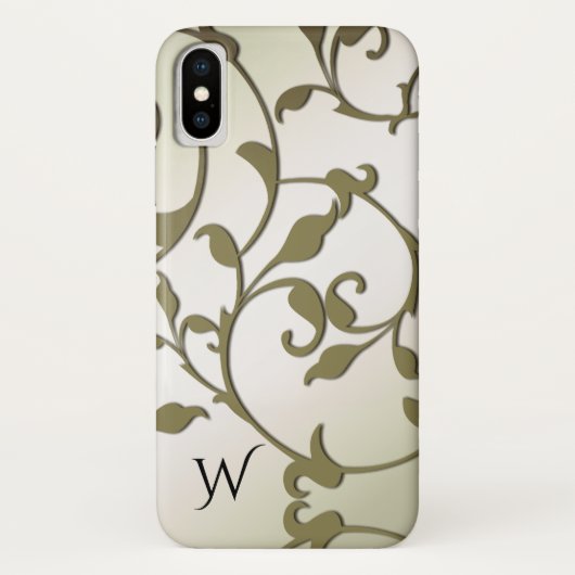 スクロールするオリーブ葉の個人設定 Case-Mate iPhoneケース (裏面)