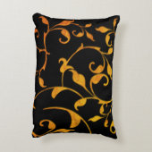 スクロールする錆と黒 アクセントクッション (裏面(縦))