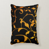 スクロールする錆と黒 アクセントクッション (正面(垂直))