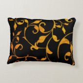 スクロールする錆と黒 アクセントクッション (裏面)