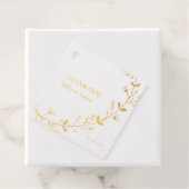 スクロールつる植物結婚のギフトラベル、ありがとう フェイバータグ (箱)