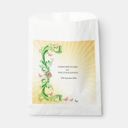 スクロールとバタフライ フェイバーバッグ (正面)