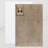 スクロールのイエス・キリストイバラの冠 便箋 (正面/裏面)