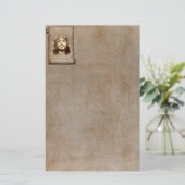 スクロールのイエス・キリストイバラの冠 便箋 (スタンド正面)