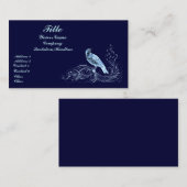 スクロールの鳥（青） 名刺 (正面/裏面)