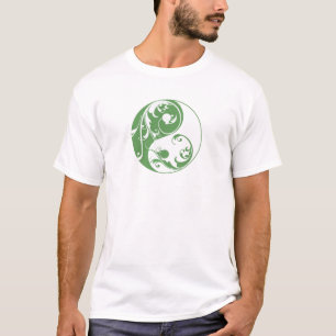 スクロールインとヤン(緑) Tシャツ