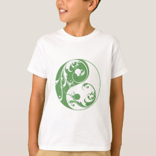 スクロールインとヤン(緑) Tシャツ