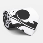 スクロールインとヤン（黒） ネクタイ (ロール)