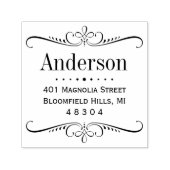 スクロールエレガントフレーム差出人住所 セルフインキングスタンプ (デザイン)