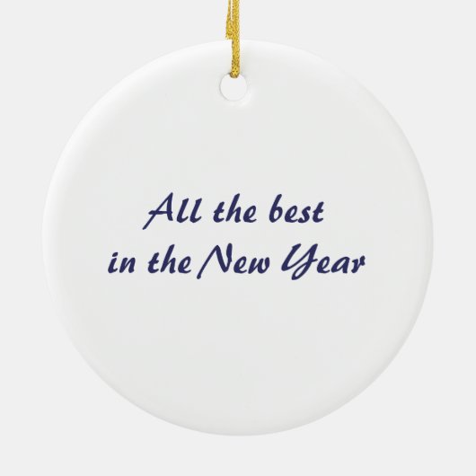 スクロールオーナメントの黒のイン及びヤン セラミックオーナメント (裏面)