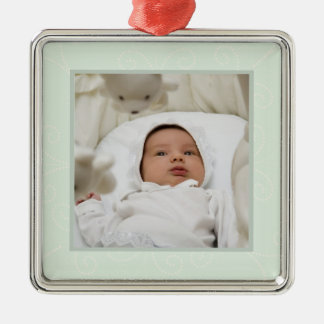 スクロールオーナメント(緑) メタルオーナメント