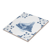 スクロールコーナーが付いているデルフトの人魚のタイル タイル (側面)