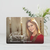 スクロールスクリプトの卒業フォトオーバーレイ 招待状 (スタンド正面)