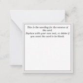 スクロールスタイルの告知 ノートカード (裏面)