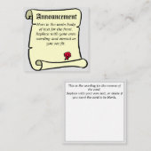 スクロールスタイルの告知 ノートカード (正面/裏面)