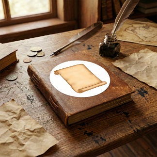 スクロールステッカーを開く ラウンドシール