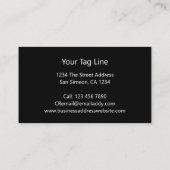 スクロールタイポグラフィ4写真テンプレート パーソナライズされた 名刺 (裏面)