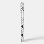 スクロールダマスクの大きなパターン黒灰色の白 Case-Mate iPhoneケース (裏面 / 左)